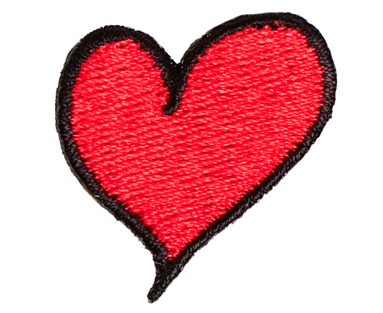  Heart Red Sew Iron on Embroidered Patches : Arts