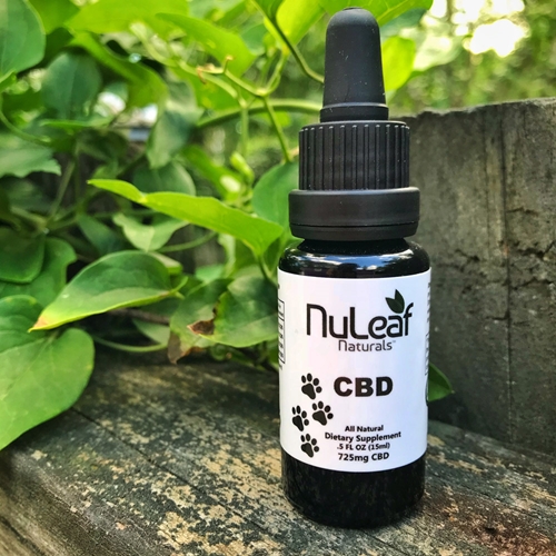 NuLeaf full spectrum cbd cannabis oil bottle
