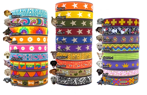 earthdog decorative buckle martingale eco friendly hemp dog collars in 27 cool patterns