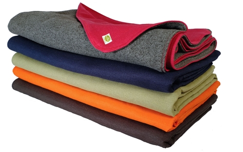 earthdog eco friendly hemp canvas and recycled fleece dog blanket stack 4 colors