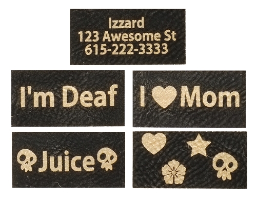 earthdog custom vegan leatherette patches