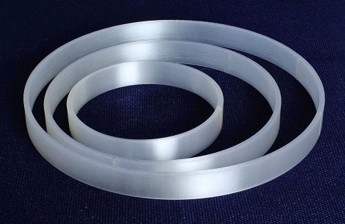 three earthdog collar display rounds in small, medium and large sizes, designed to hold dog collars in shape for display, keepsakes or memorials.